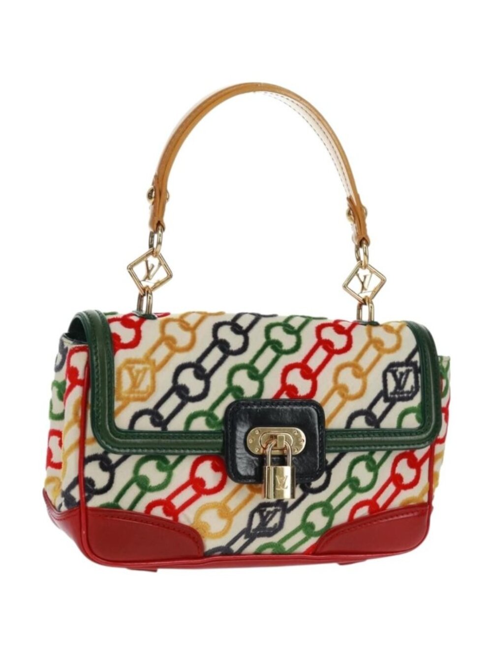 LOUIS VUITTON Monogram Velvet Chain Dolly Pochette Hand Bag M95208